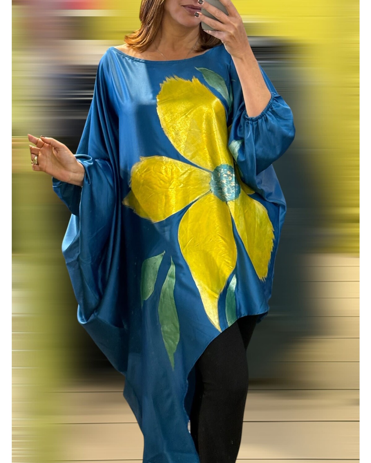 Hand Painted assymetrical Tunic