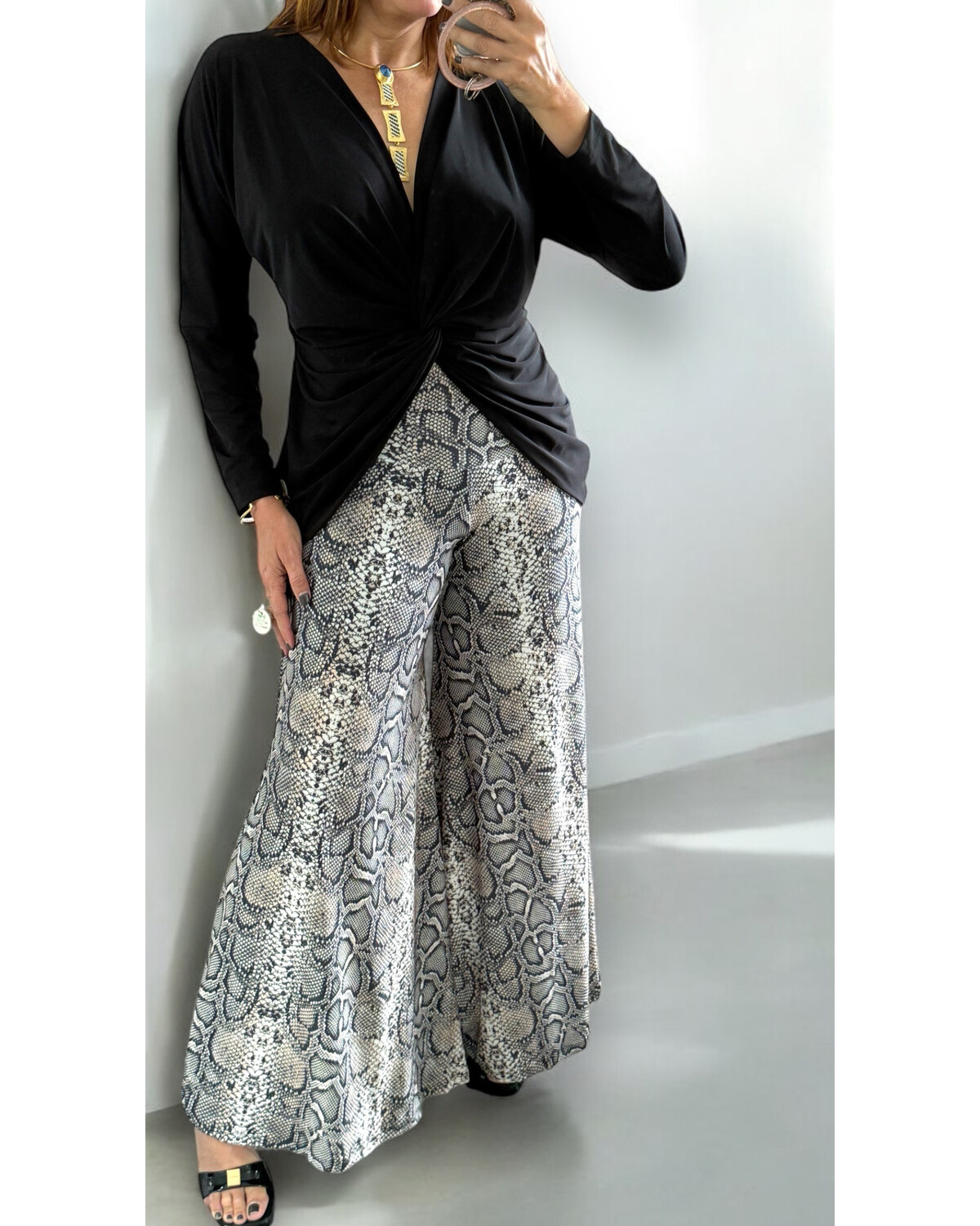 Lola snake pant  by designer