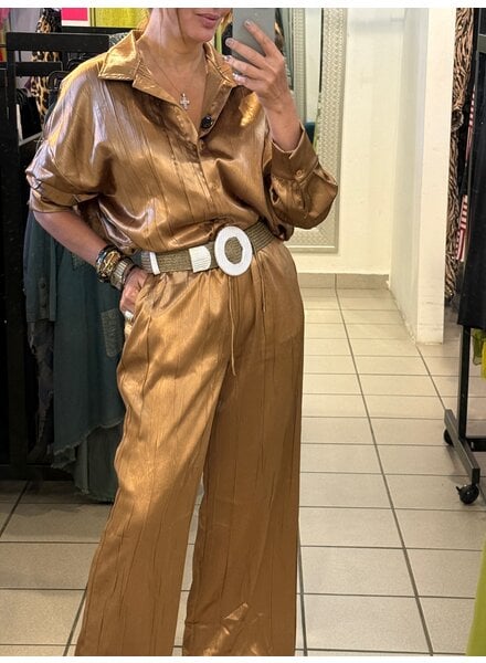 Collar With Button Closure Top & Pant