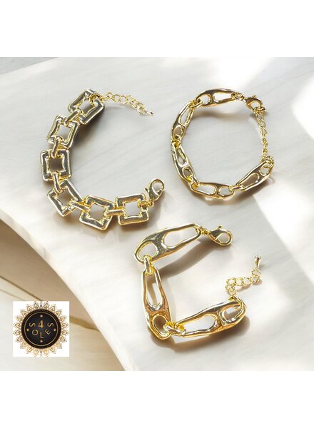 Eternal links bracelets gold plated
