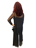 Boat-Neck See Through and Chiffon Layered Pants Set