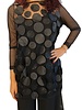 Boat-Neck See Through and Chiffon Layered Pants Set