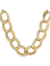 DOUBLE LINK STATEMENT NECKLACE IN GOLD