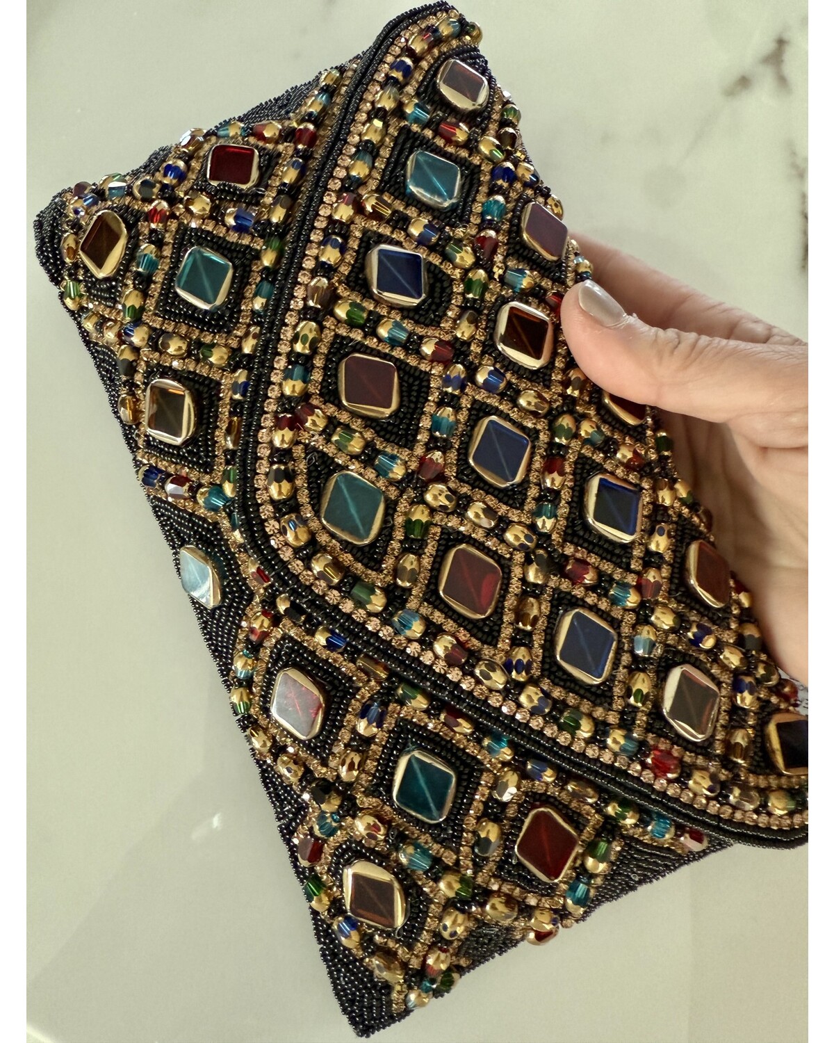 Gemstone Embellished Clutch