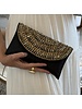 Black and Gold Beaded Evening Clutch