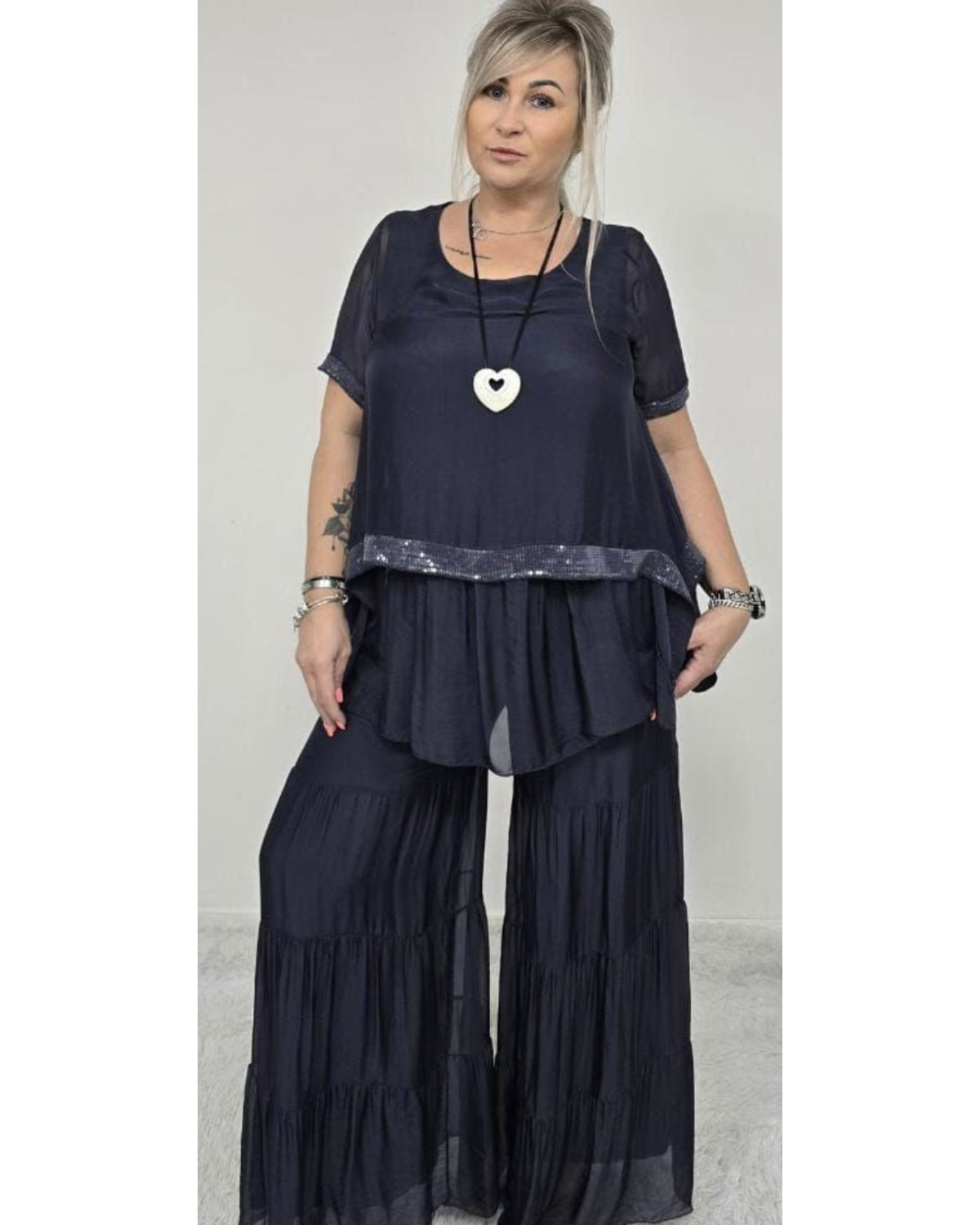 Silk Sequin Two-Piece Set One size
