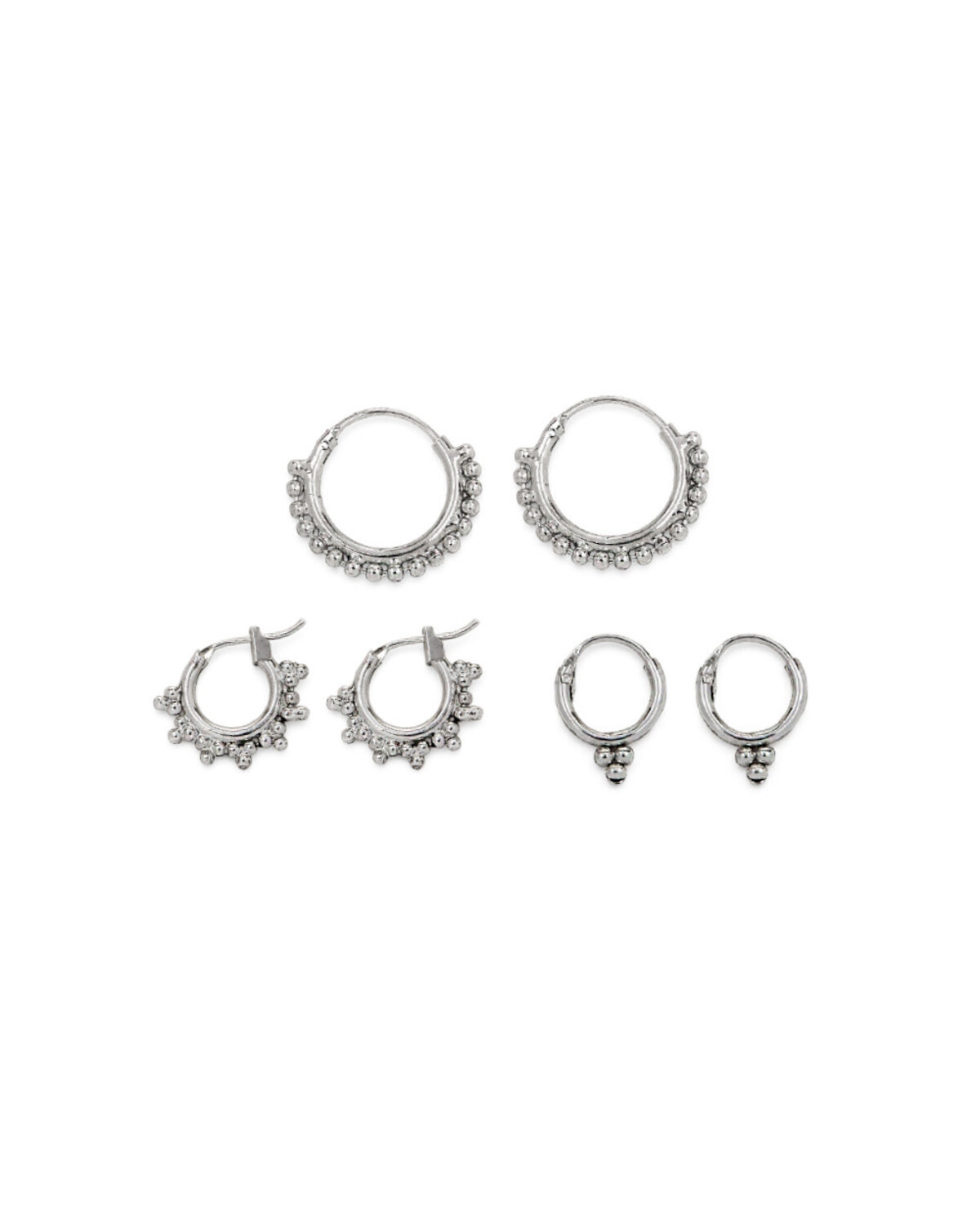 mi3117TRIS CERCHIETTI PENDENTI SFERE MIX SET