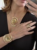 Golden spiral jewelry set