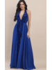 SEQUIN HALTER JUMPSUIT BLUE