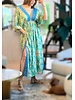 Flute sleeve maxi dress