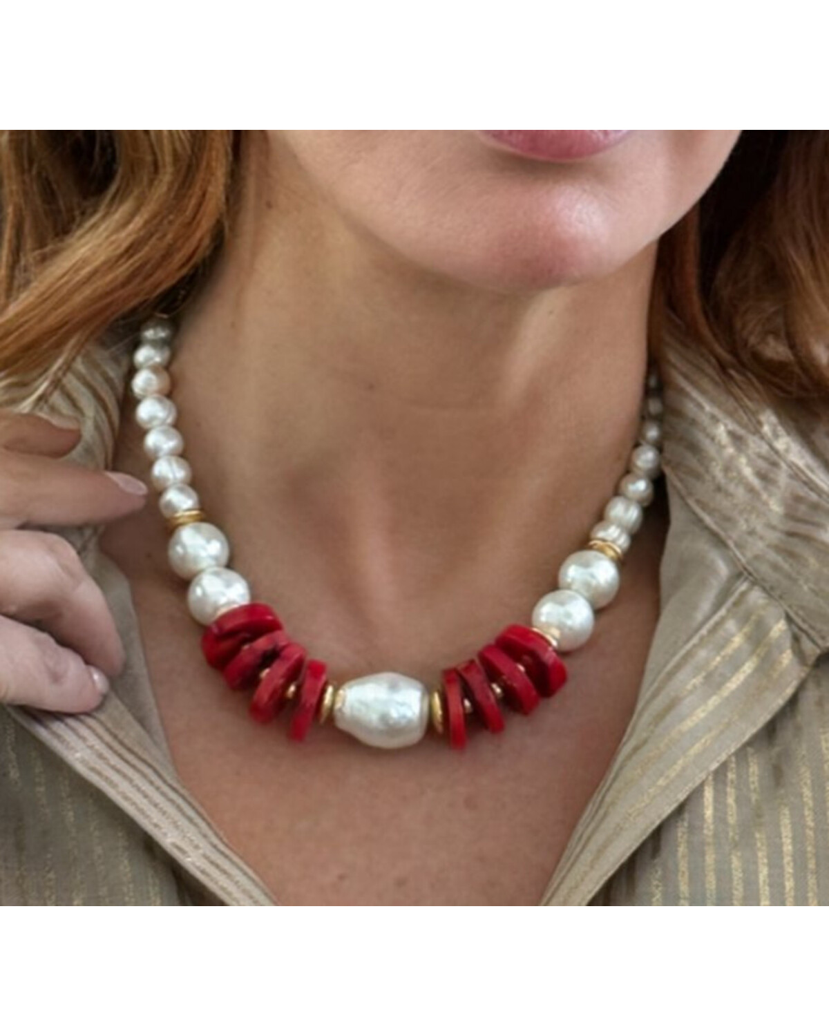 Red pearl necklace