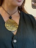Acrylic brass adjustable necklace