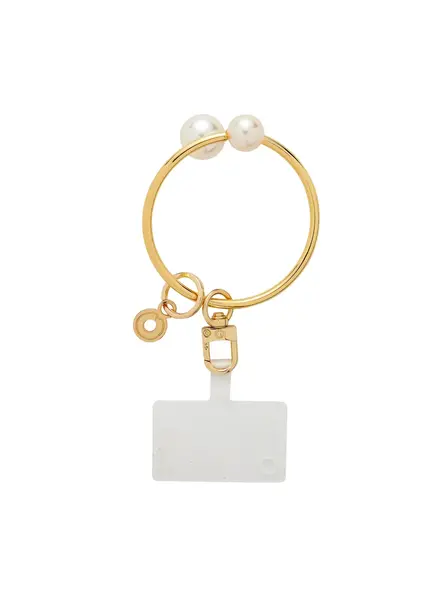 Big O® Phone Bracelet - Gold & Pearl Phone Wristlet