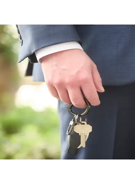 Men's Keychain - Sleek Matte Black O-Boy Keyring Black