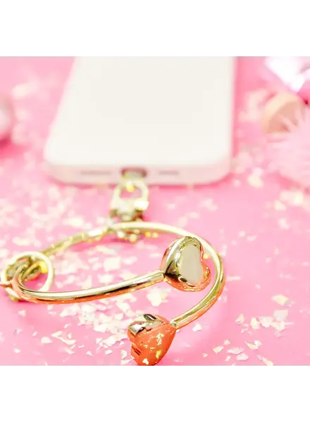 Big O® Phone Bracelet - Silver Heart Phone Wristlet