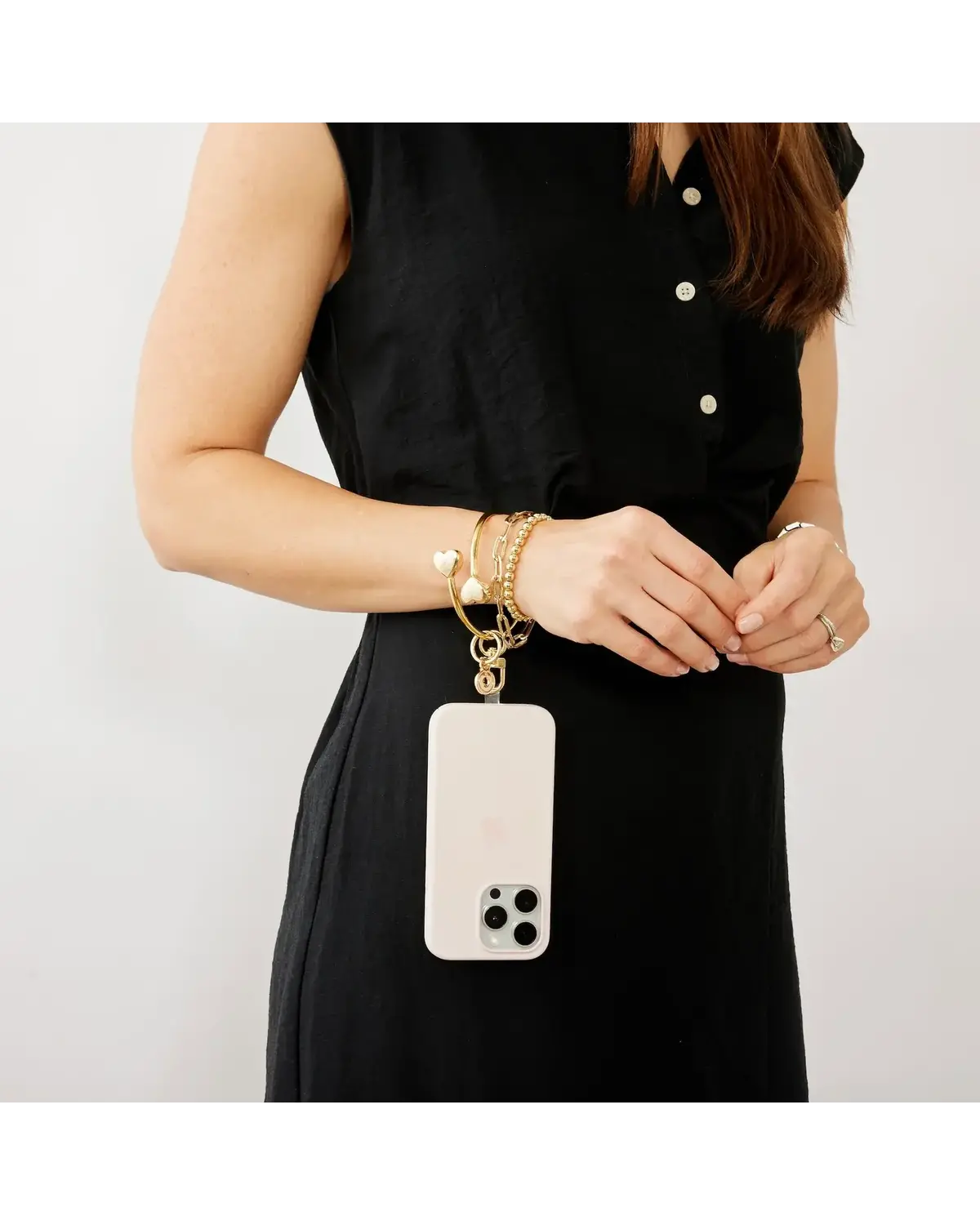 Big O® Phone Bracelet - Silver Heart Phone Wristlet