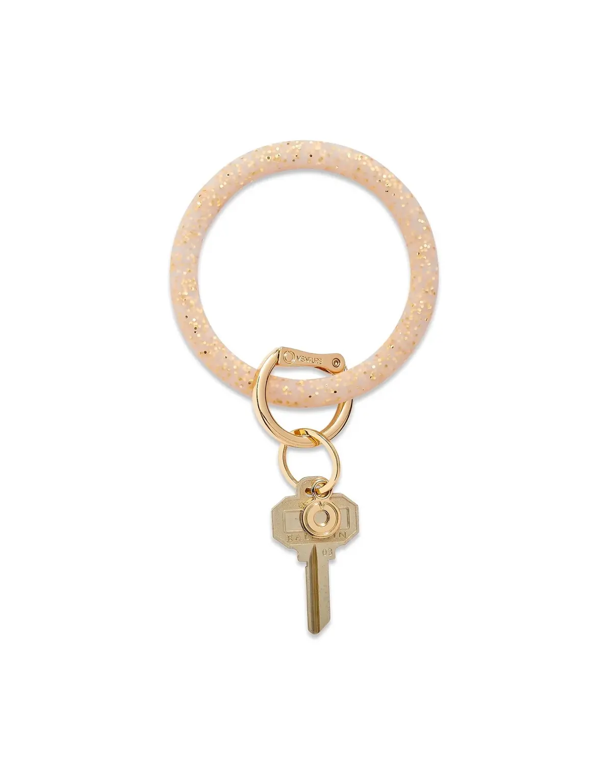 Silicone Big O® Key Ring - Gold Rush Confetti WS
