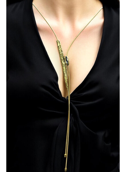 Black diamond crystal necklace