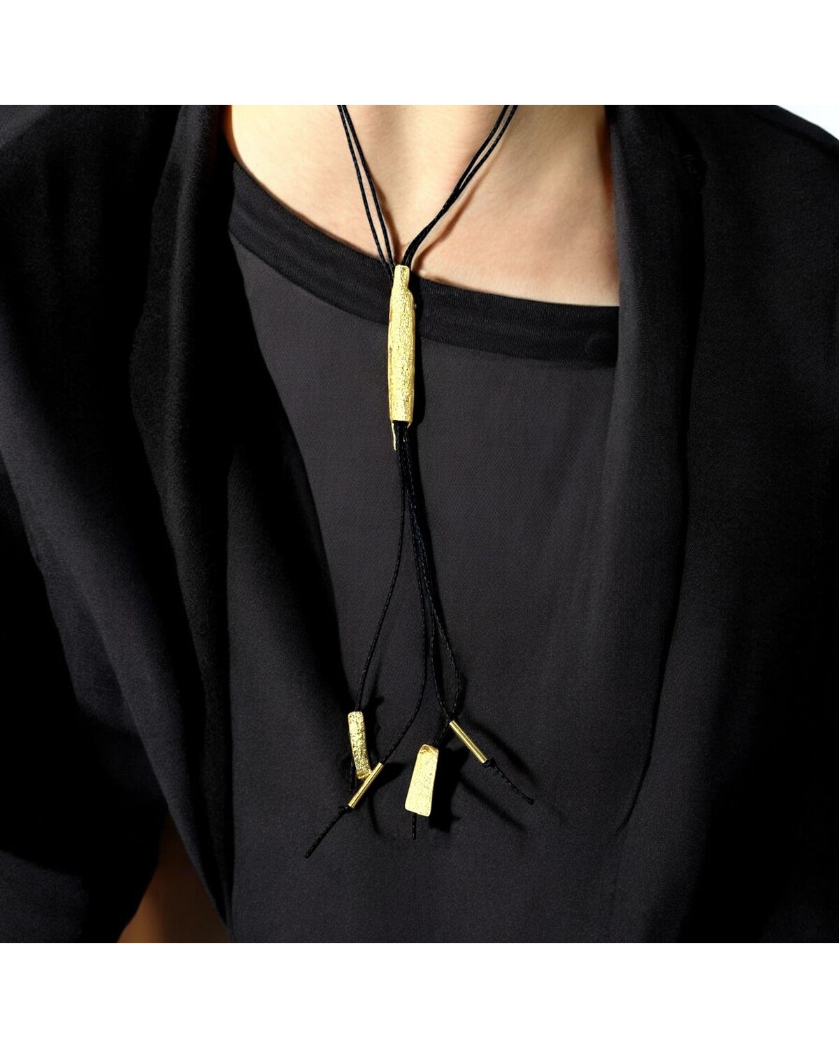 Minimalist Gold Lariat Necklace
