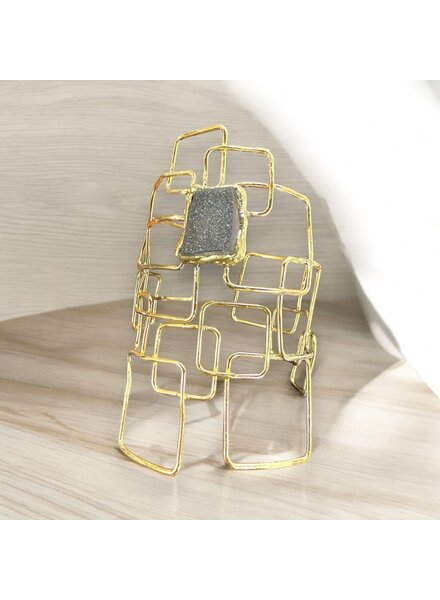 Geometric Gold Cuff Bracelet