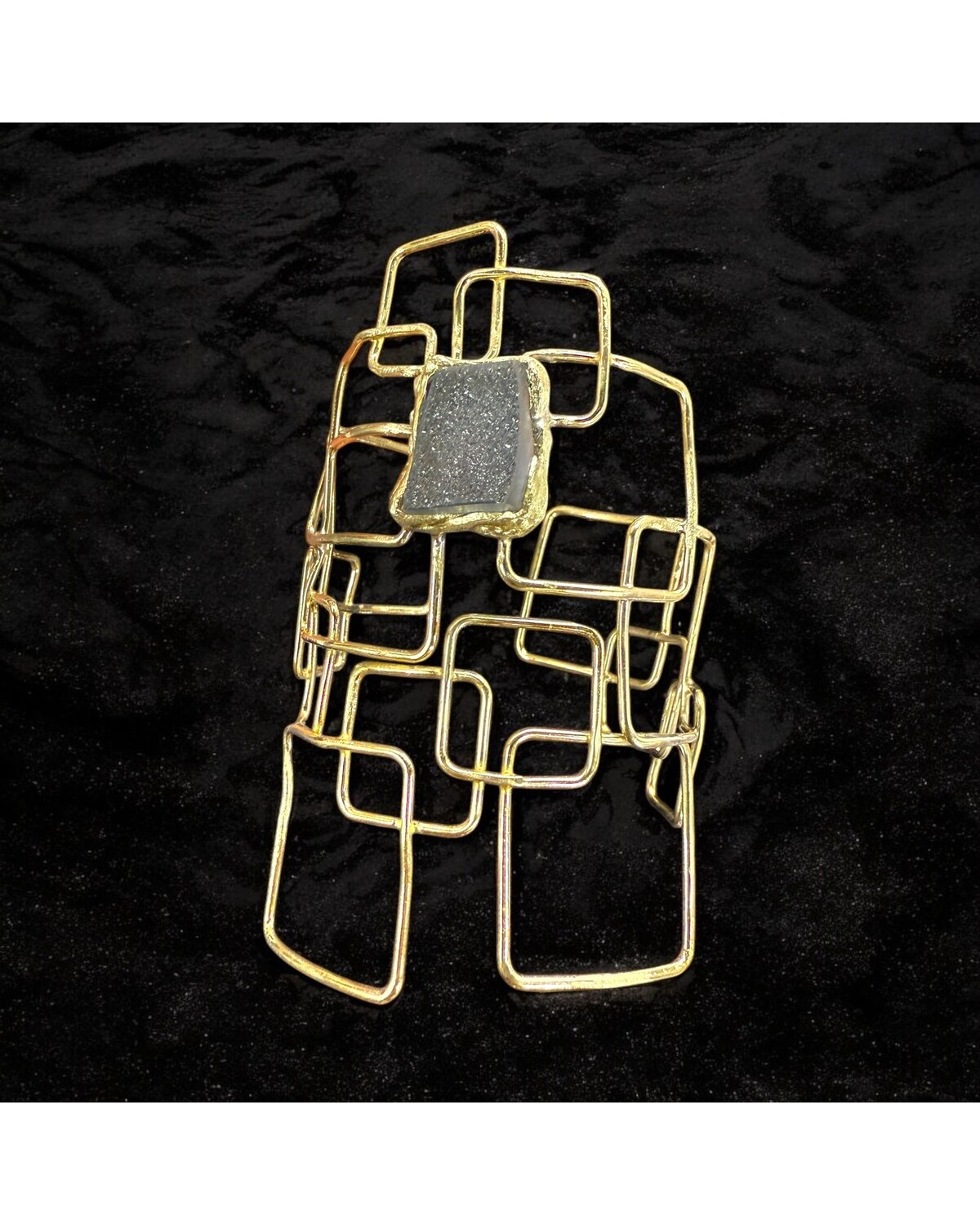 Geometric Gold Cuff Bracelet