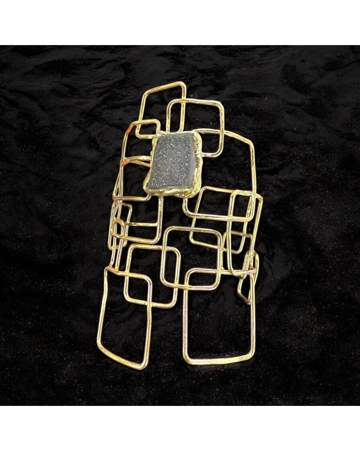 Geometric Gold Cuff Bracelet