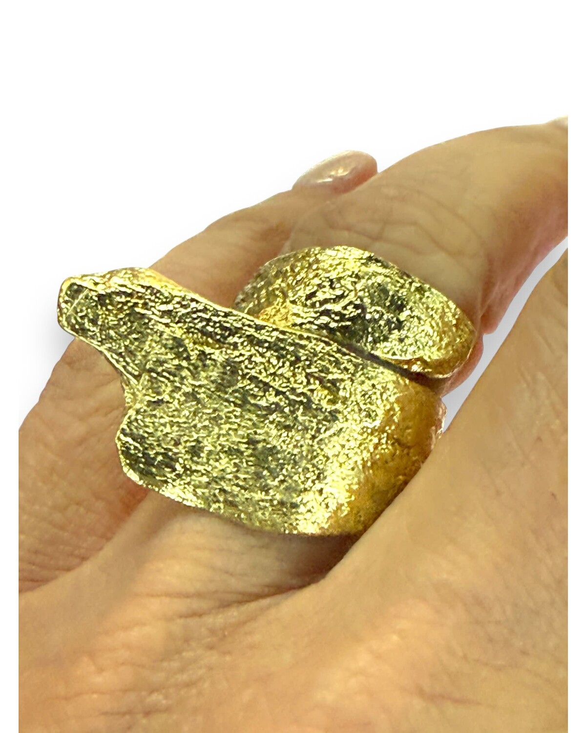 TexturedAdjustable Gold ring