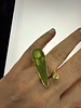 Red and Green Glass Statement Rings