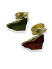 : Earthy Glass Chunk Rings