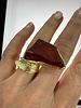 : Earthy Glass Chunk Rings