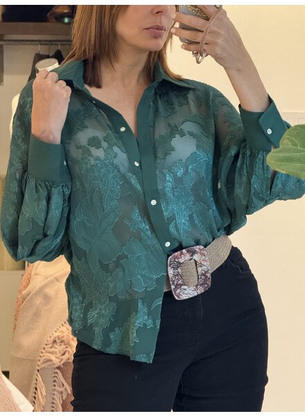 Sleeve Cuffs With Button Closure Green