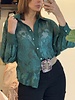 Sleeve Cuffs With Button Closure Green