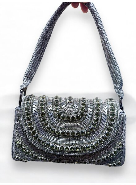 Silver luxe bag