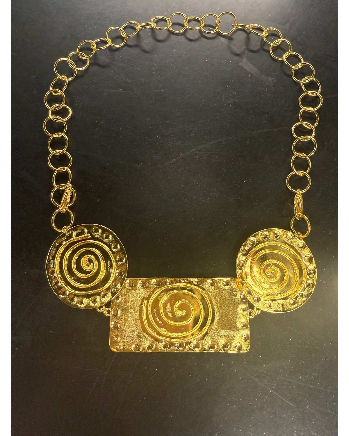 brass square necklace