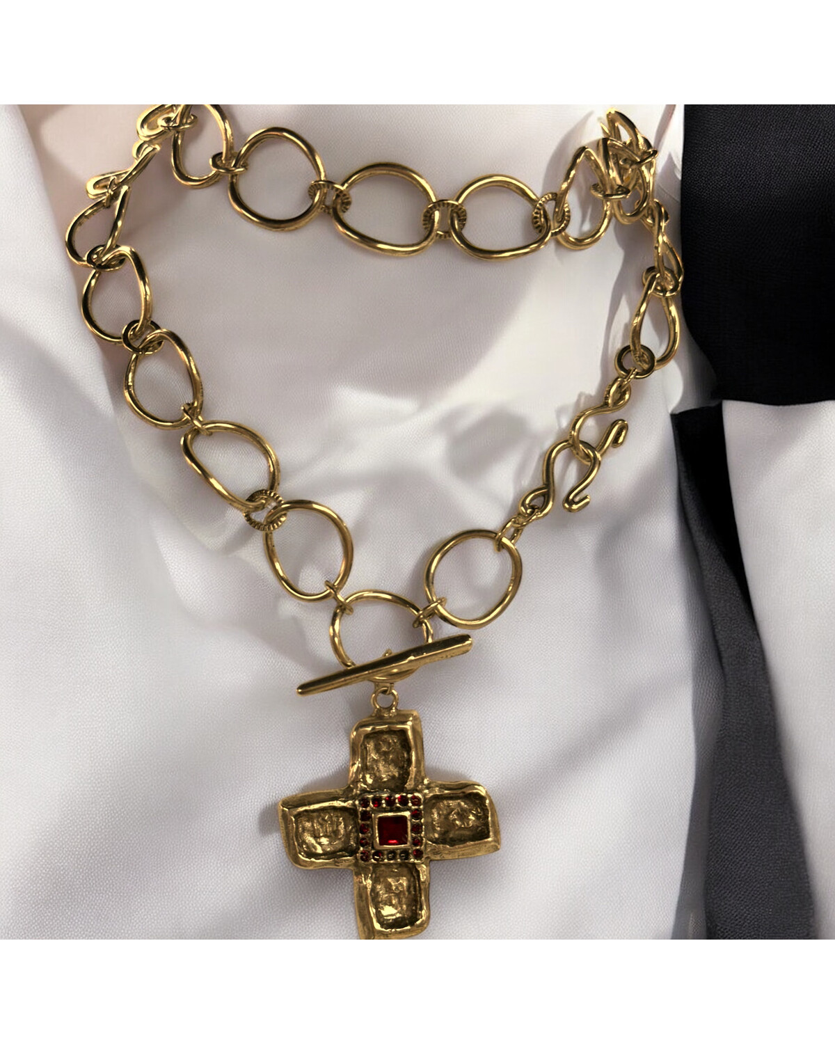 Crystal cross necklace
