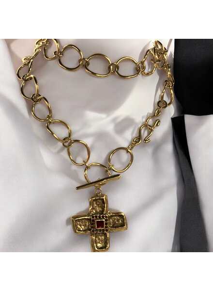 Crystal cross necklace