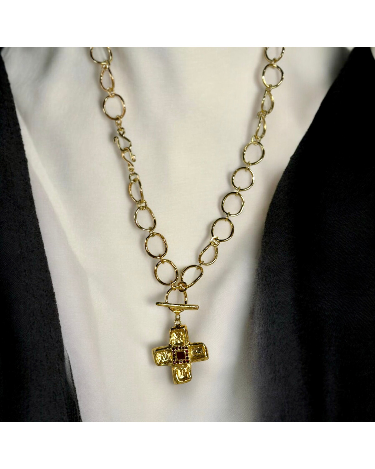Crystal cross necklace