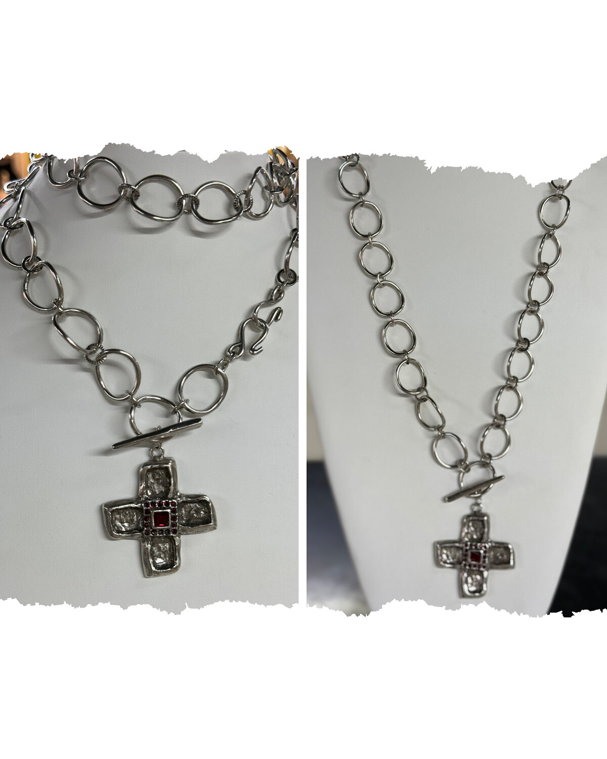 Crystal cross necklace