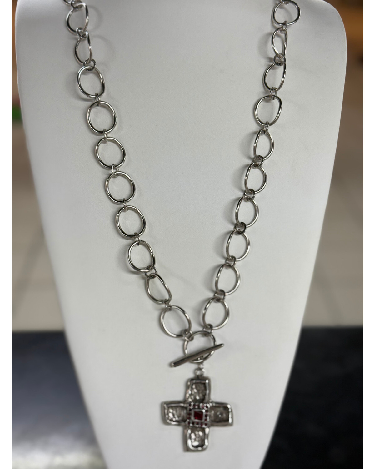 Crystal cross necklace