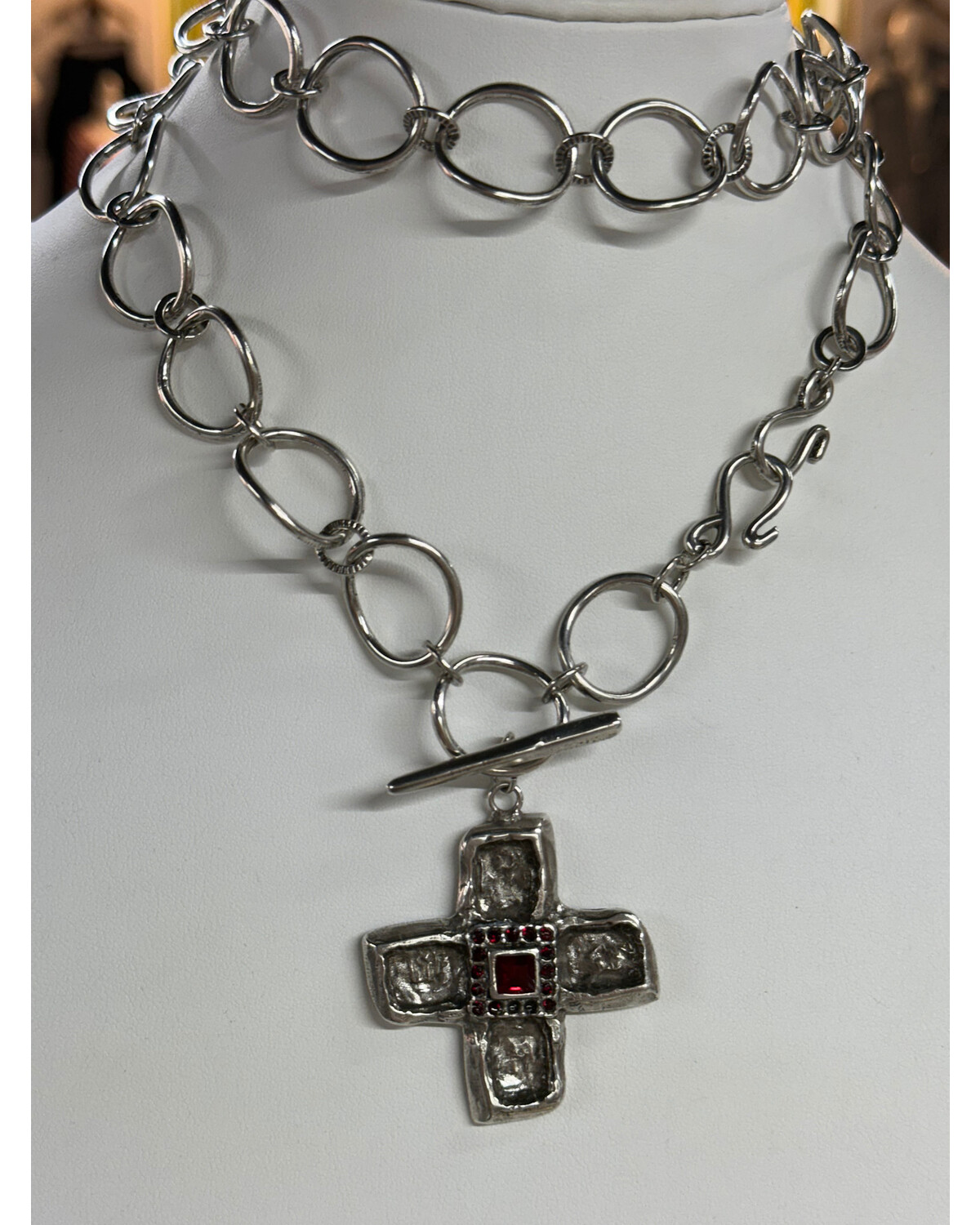 Crystal cross necklace