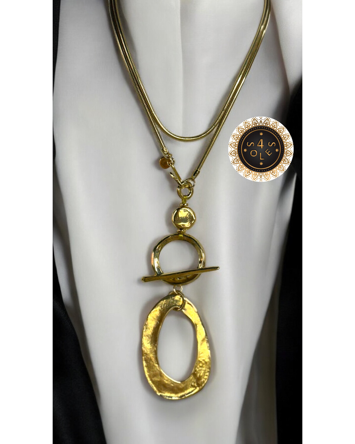 Golden eclipse necklace