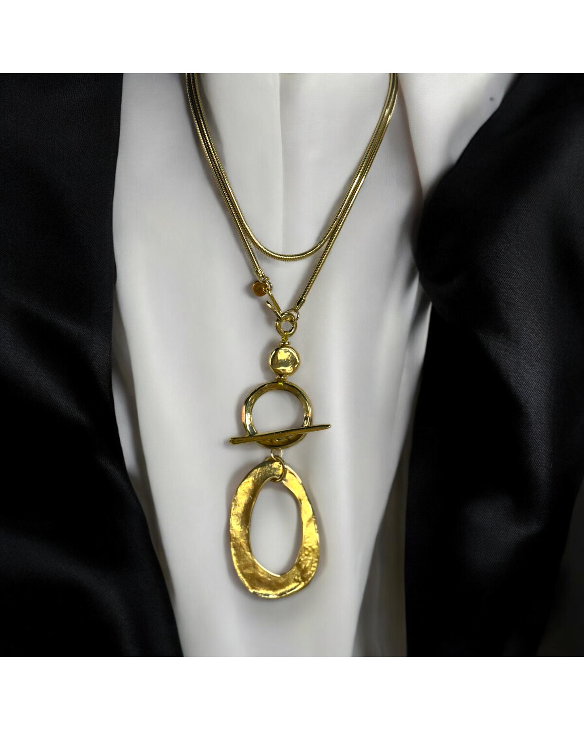 Golden eclipse necklace
