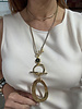 Golden eclipse necklace