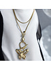 Golden butterfly necklace