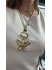 Golden butterfly necklace