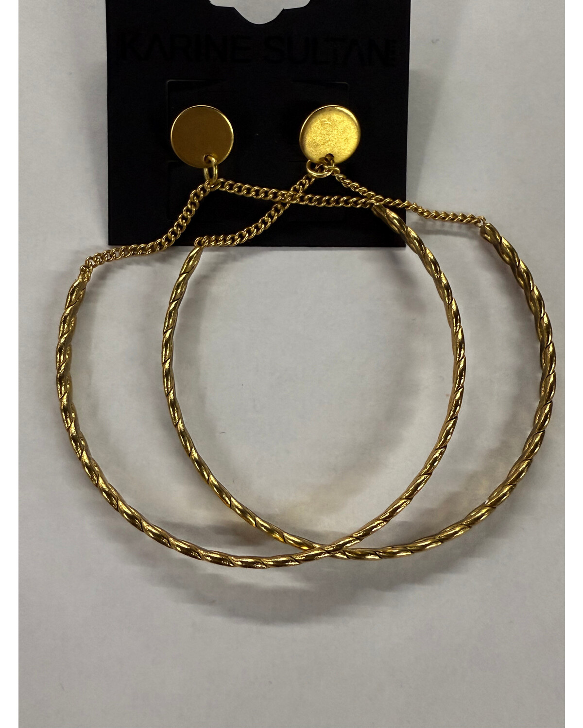 Twist gold hoops