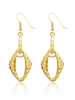 Small hammered oval cut-out dangle earrings.
