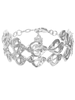 Greek-inspired double-strand link bracelet. SILVER