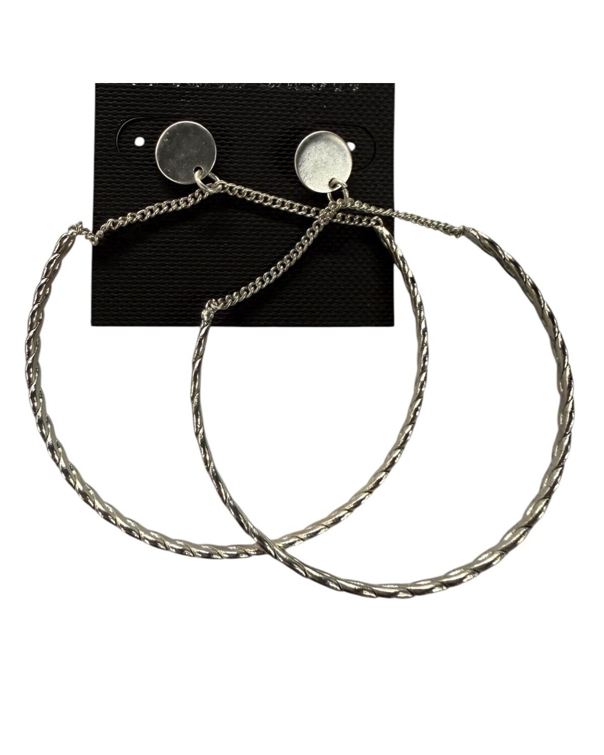 Twist gold hoops SILVER