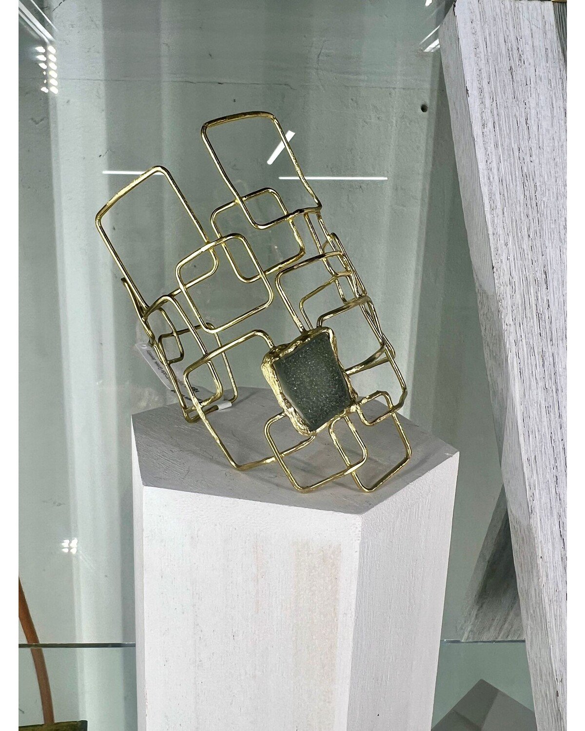 Geometric Gold Cuff Bracelet